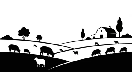 Gardinen Bauernhof vector illustration of the city  © prastyo