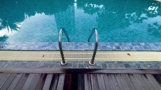 Swimming pool with blue water resort