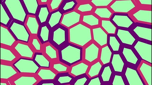 Abstract geometric pattern with colorful hexagon shapes in a modern repeating digital art background