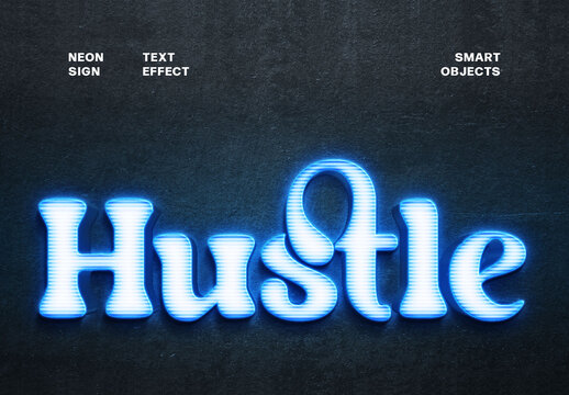 Neon Sign Text Effect For Logo And Signage Typography 01