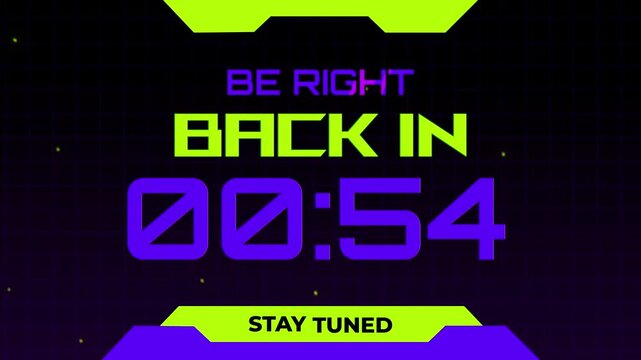 Digital Countdown Timer for Live Stream Break