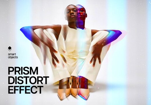 Prism Distort Photo Effect For Poster And Social Media Design