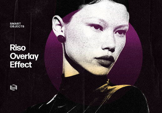 Riso Overlay Photo Effect For Poster And Print Design