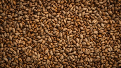 Obraz premium Rustic texture of fenugreek seeds in brown hues for background design