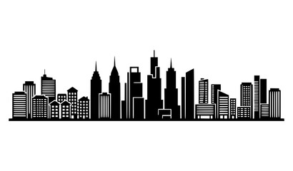 Obraz premium City skyline silhouette