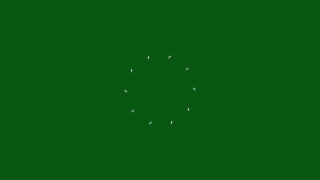 Green screen circle explosion animation, 4k firework burst motion graphics, line shape blast effect, shiny ring highlights