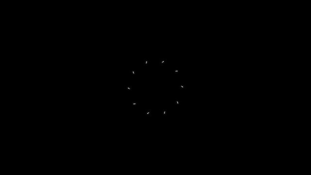 Line blast firework explosion animation, circle burst motion graphics 4k, geometric spark effects, shiny ring highlights overlay