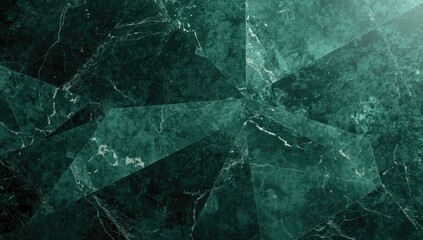Naklejka premium Green marble texture with angular geometric patterns