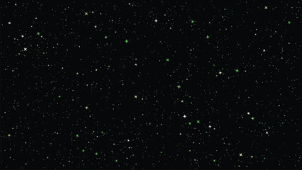 Fototapeta premium Shining Stars on Black Background Seamless Night Sky Pattern with Sparkling Glitter