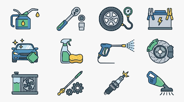 Automotive Maintenance Tools Collection.