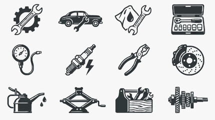 Obraz premium Automotive Repair Tools and Equipment Collection.