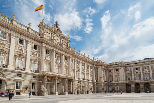Awesome view of the Royal Palace of Madrid in Spain