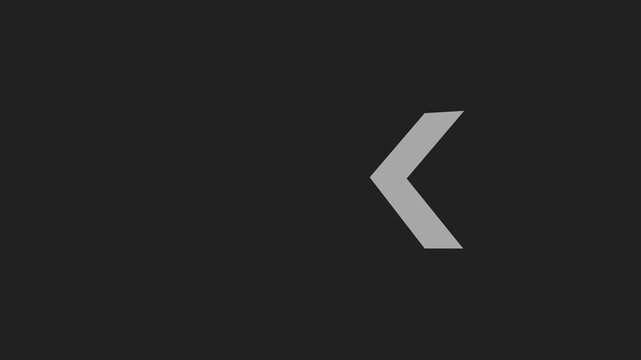 Animate arrows looping . Arrows direction. arrows isolated on a black background popping out in turns