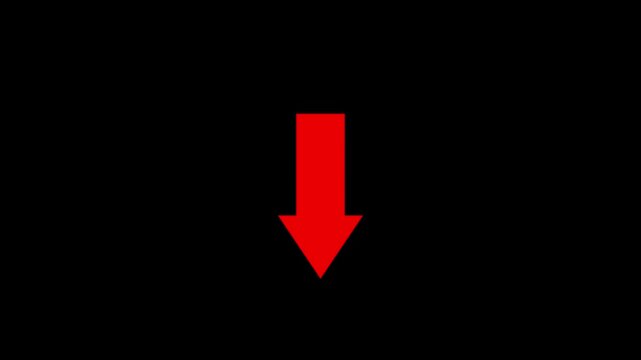 Arrow Icon Vector Template Symbol. Down arrow icon. Download arrow with shadow