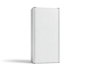 Fototapeta premium Modern stainless steel refrigerator freezer side view