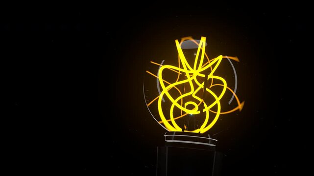 Monolithic Low Angle Visualization of Light Bulb Energy Core