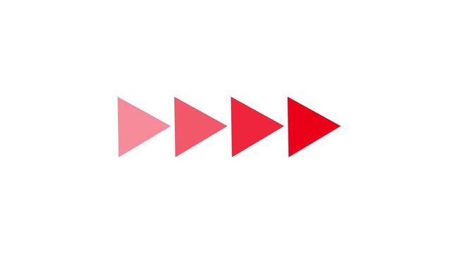 Arrow icon. Element of arrow concept and web apps illustration. Blinking direction arrow looped animation