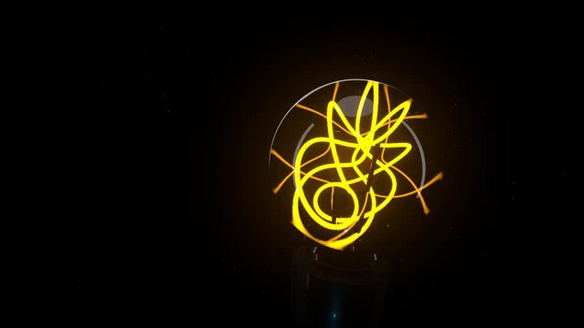 Descending Vertical Scan of Cybernetic Light Bulb Assembly