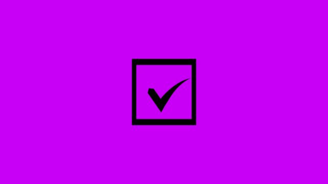 Checkmarks and confirm. Check marks for agreement, vote. Green check mark on box icon vector illustration.
