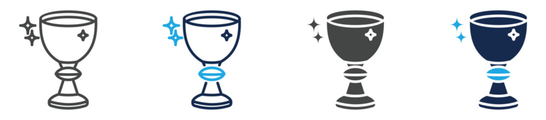 Fototapeta premium chalice icon set multiple concept