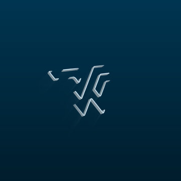 Square 3D Outline Logo Reveal &ndash; Glossy Metallic Social Intro