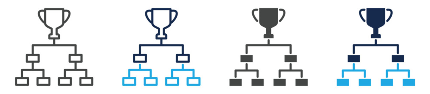 tournament icon set multiple concept