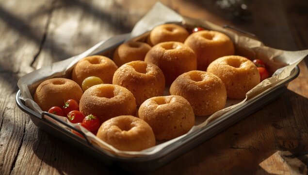Tray of well-loved sweet and savory snacks featuring Risol and lady cakes