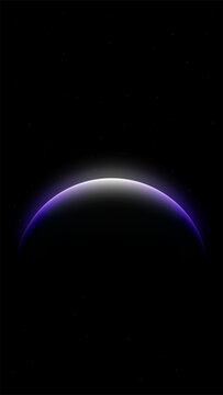 Cosmic Horizon Purple Glow Mobile Wallpaper, Vector Illustration