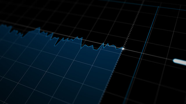 Simple chart stock and option market trade move, broker exchange analysis for information line, invest financial currency business con concept