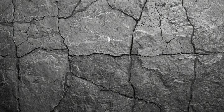 Ornamental cracked gray stone wall texture ideal for architectural background use