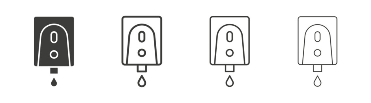 Electrical soap box icon design vectors in black. Suitable for web design