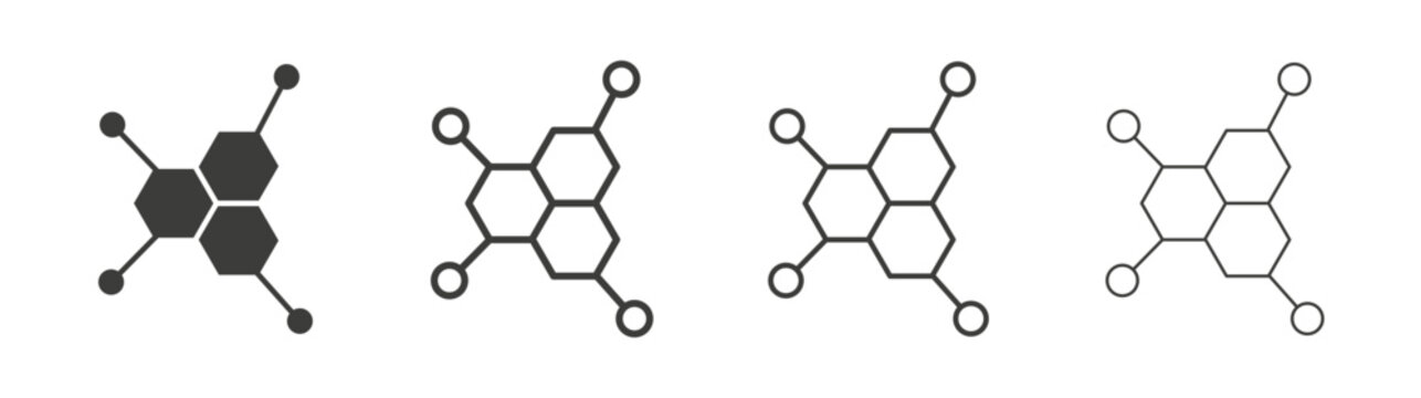 Hormones icon design vectors in black. Suitable for web design