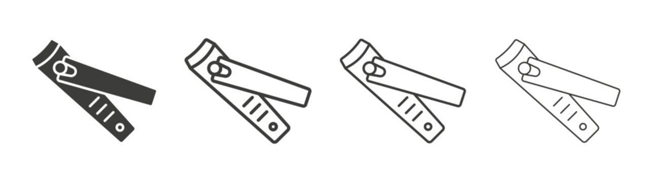 Nail clippers icon design vectors in black. Suitable for web design