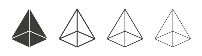 Fototapeta premium Prism icon design vectors in black. Suitable for web design