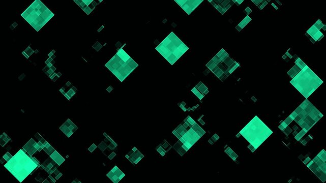 Shining stripes transition masks animation on black background. Unique transition expands overlay for cinematic footage. Gradient pixel transition. Many squares shaped, cleaned up the whole screen.