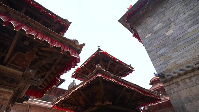 Ancient temples and palaces of Kathmandu Durbar Square, a UNESCO heritage site in Kathmandu, Nepal
