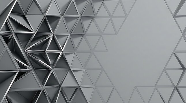 Abstract architectural triangular mesh structure forming a geometric grid pattern with soft lighting and grey tones architecture geometry triangle structure abstract building construction