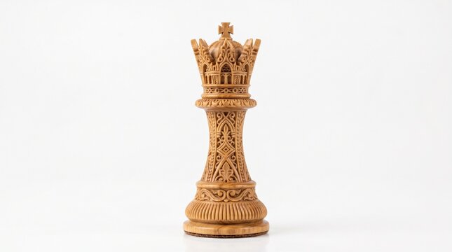 wooden decorative item intricately carved object tall wooden figure carved wooden sculpture detailed wooden model wooden crowned item handmade wooden art unique wooden design