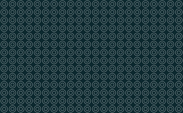 Geometric diagonal grid pattern inscribed circles tealgold - seamless vector background