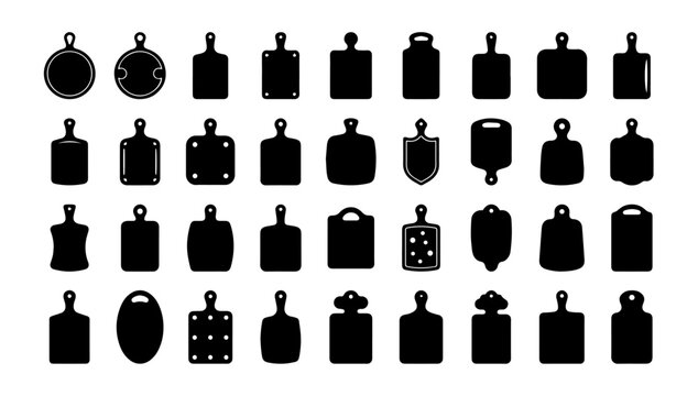 Weight measurement vector icon set with assorted gym and balance weight shapes