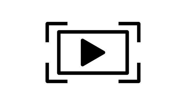 video zoom icon on white background