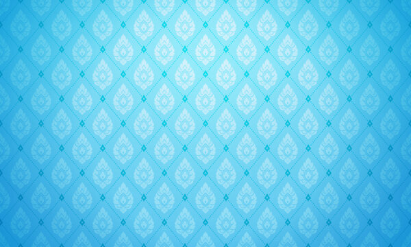 Luxury thai pattern light blue background vector illustration. Lai Thai blue tone