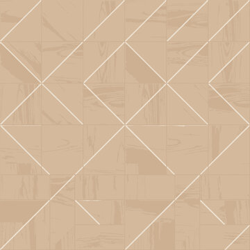 Geometric parquet floor pattern with light wood tones