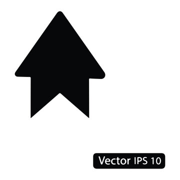 Black upward arrow on white background, with ips 10 label