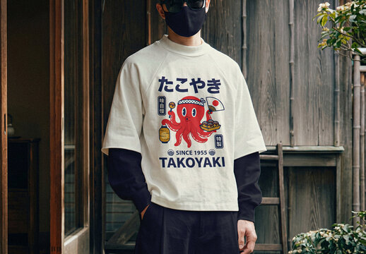 Oversized Boxy T-Shirt Mockup