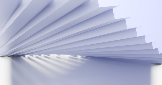 Abstract architecture background geometric desigm in interior 3d render