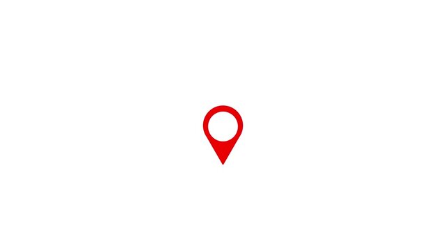 Colorful Map Pointer Location Pin Animation with Red Variants for Strategic Positioning and Global Navigation Maps