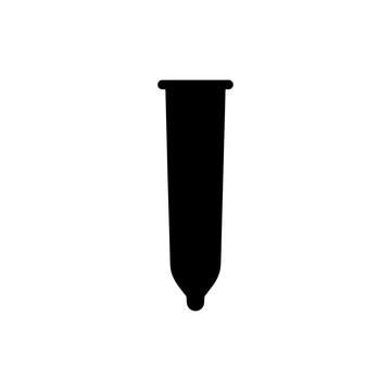 Black Silhouette of a Condom.