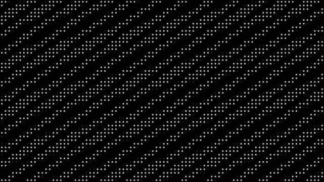 White dots create diagonal pattern on black background for design