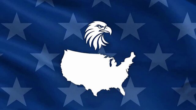 Video, background, blue, USA, Bald Eagle, United States, Independence Day background , star